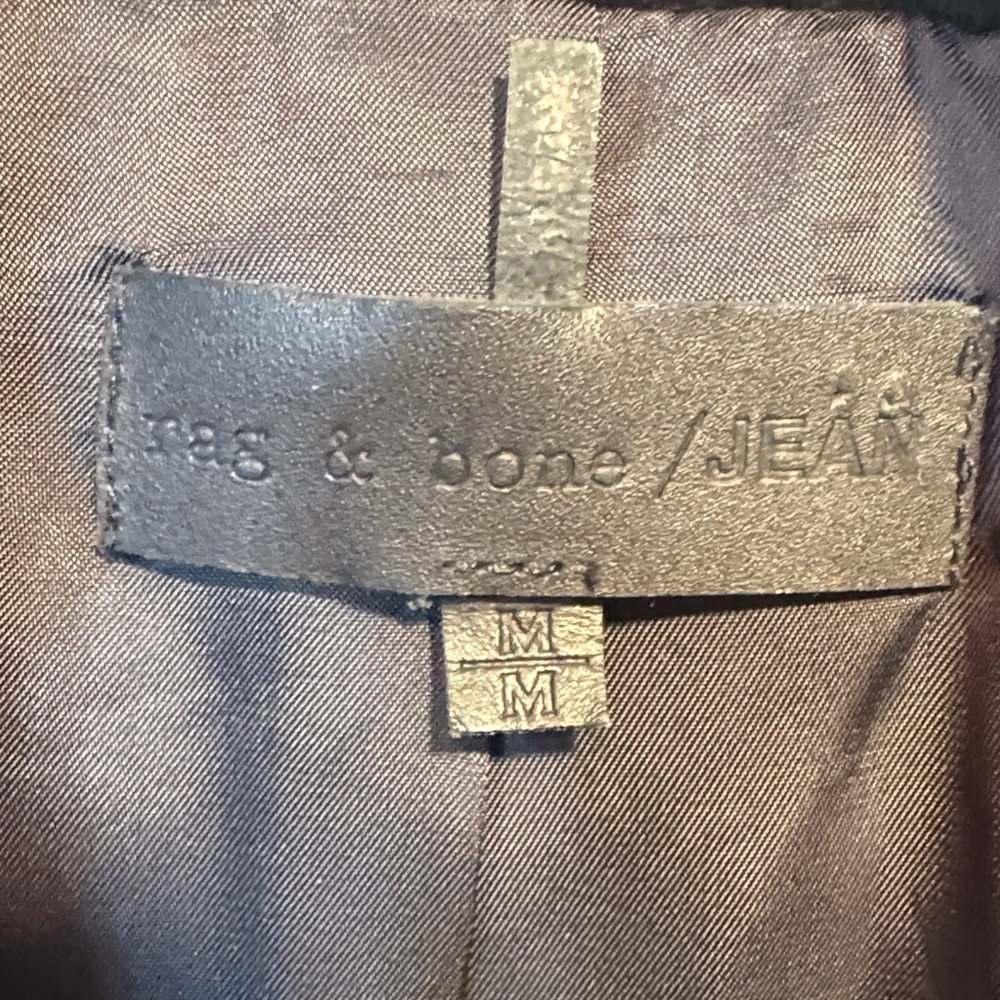 NWOT rag & bone Black Velvet Biker Jacket Crop Style Silver Hardware - Picture 10 of 14